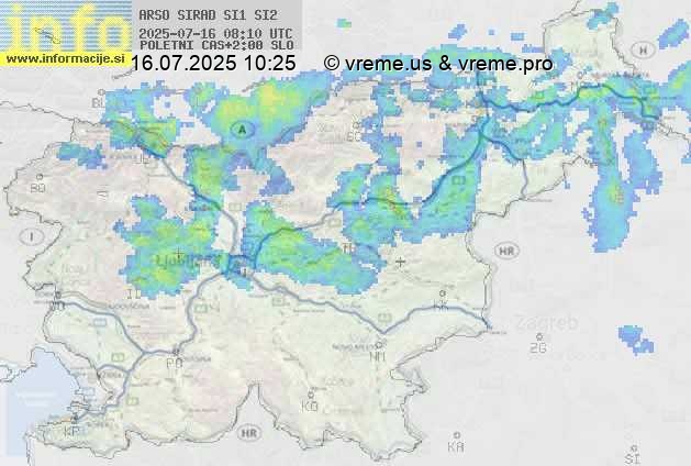 Radarska karta padavin