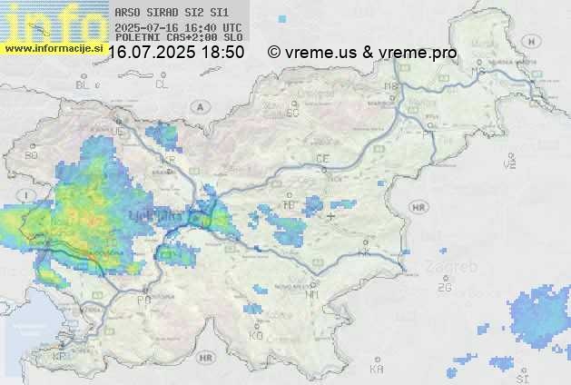 Radarska karta padavin