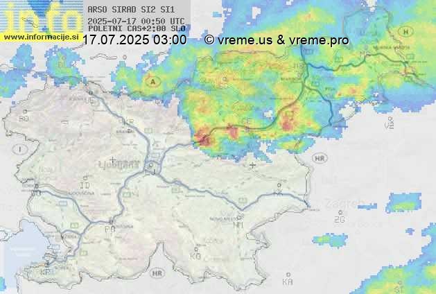 Radarska karta padavin