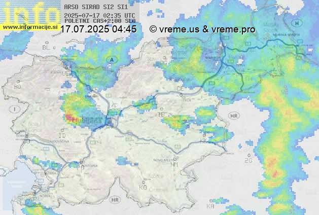 Radarska karta padavin