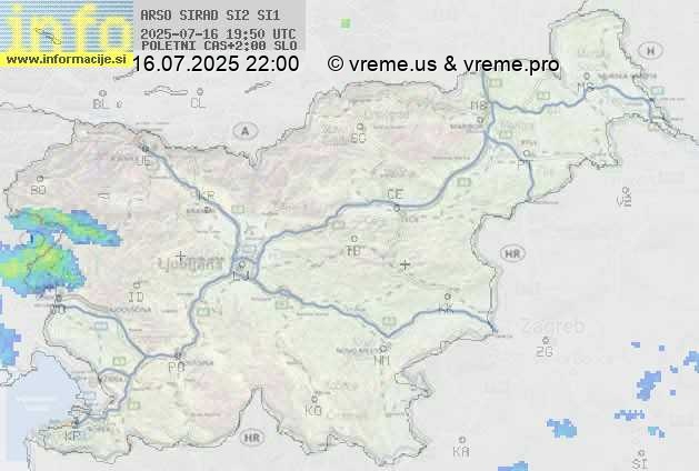 Radarska karta padavin