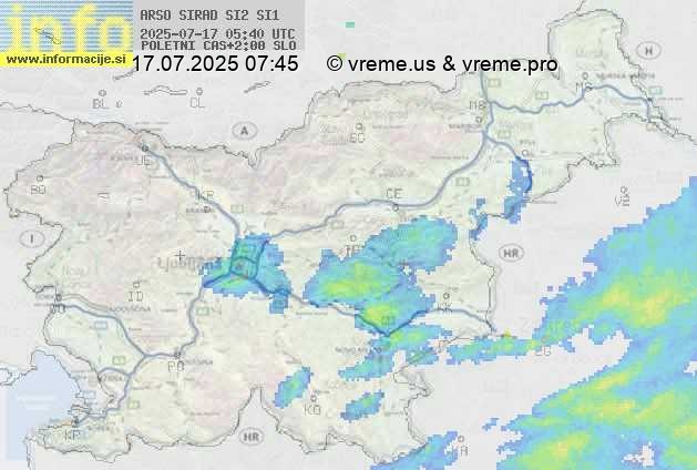 Radarska karta padavin