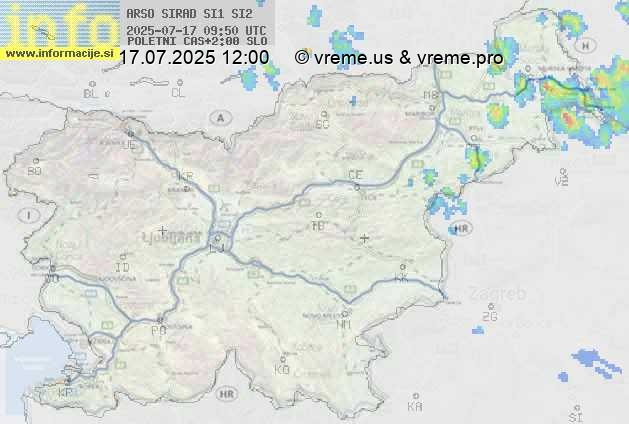 Radarska karta padavin
