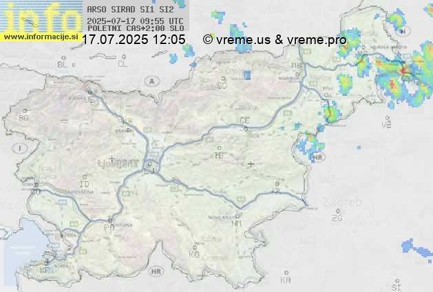 Radarska karta padavin