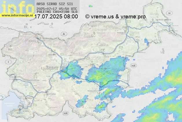 Radarska karta padavin