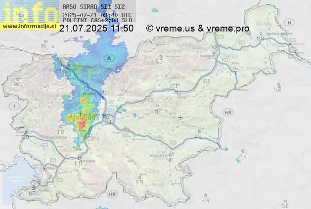 Radarska karta padavin