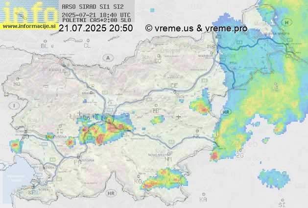 Radarska karta padavin