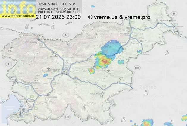 Radarska karta padavin