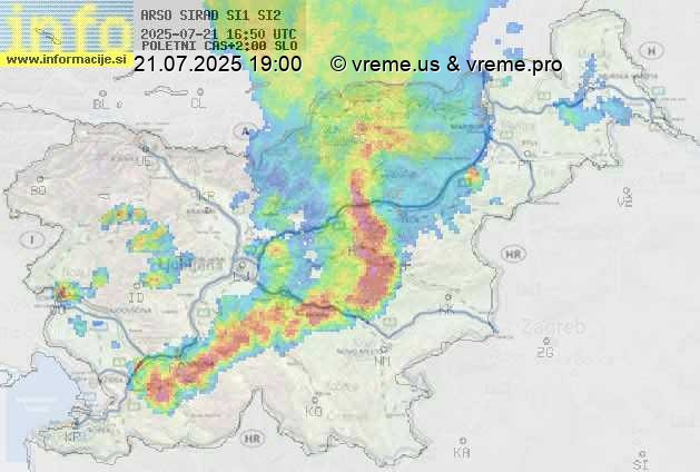Radarska karta padavin