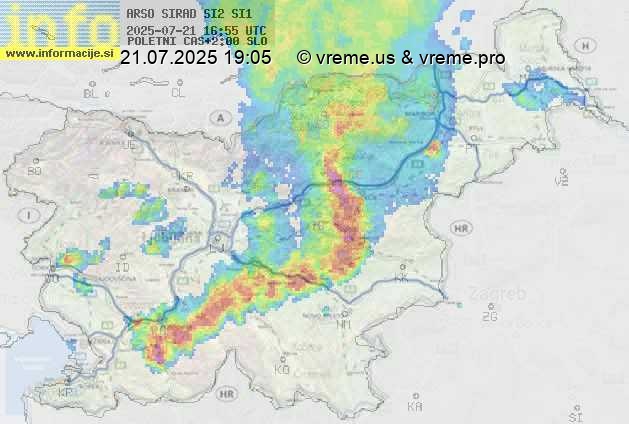 Radarska karta padavin