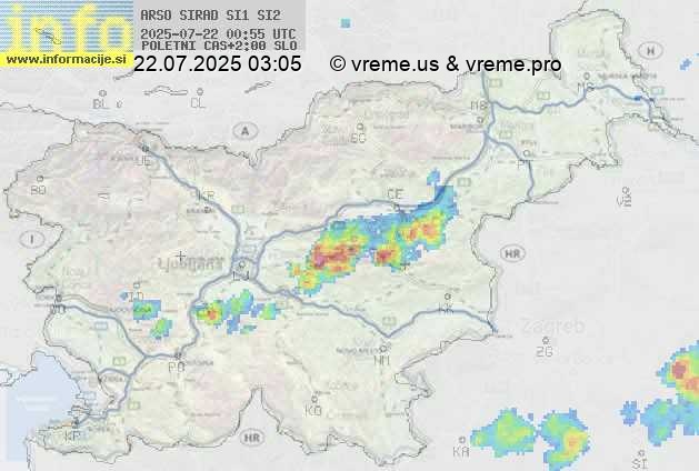 Radarska karta padavin