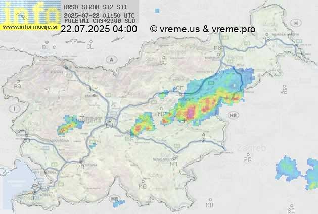 Radarska karta padavin