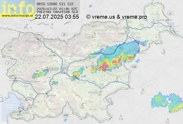 Radarska karta padavin