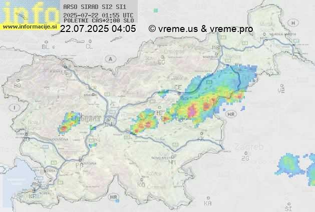 Radarska karta padavin