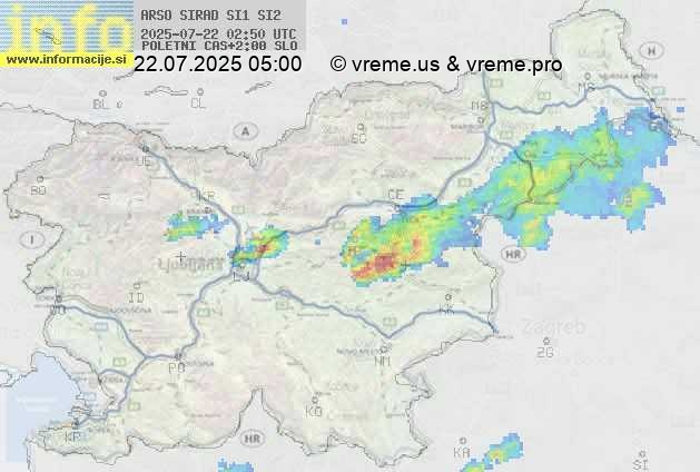Radarska karta padavin