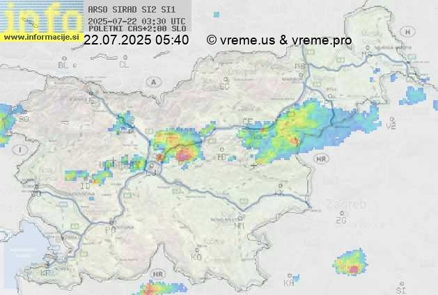 Radarska karta padavin