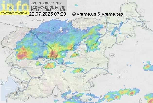 Radarska karta padavin