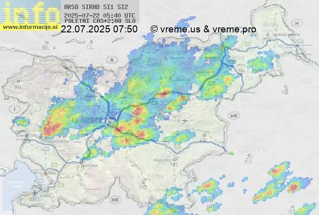 Radarska karta padavin