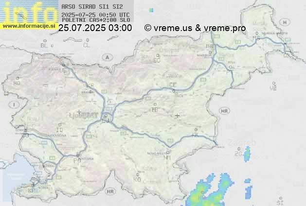 Radarska karta padavin