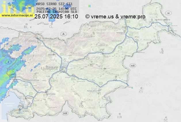 Radarska karta padavin