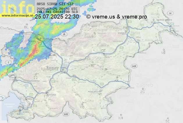 Radarska karta padavin