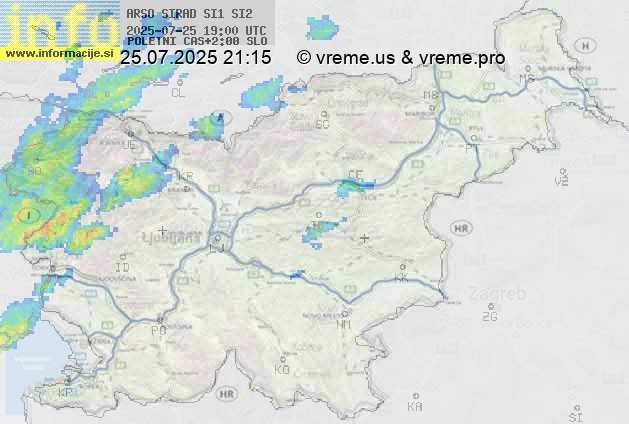 Radarska karta padavin