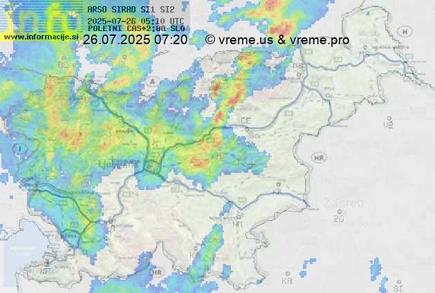 Radarska karta padavin