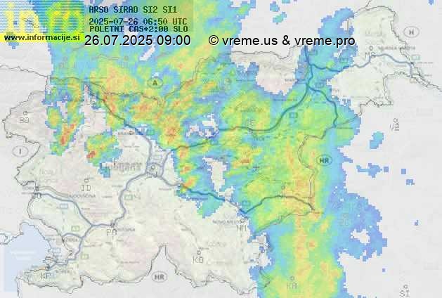 Radarska karta padavin
