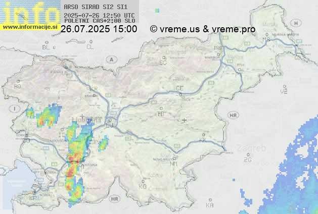 Radarska karta padavin