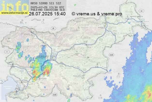 Radarska karta padavin