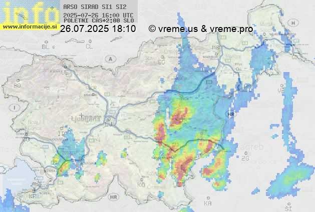 Radarska karta padavin