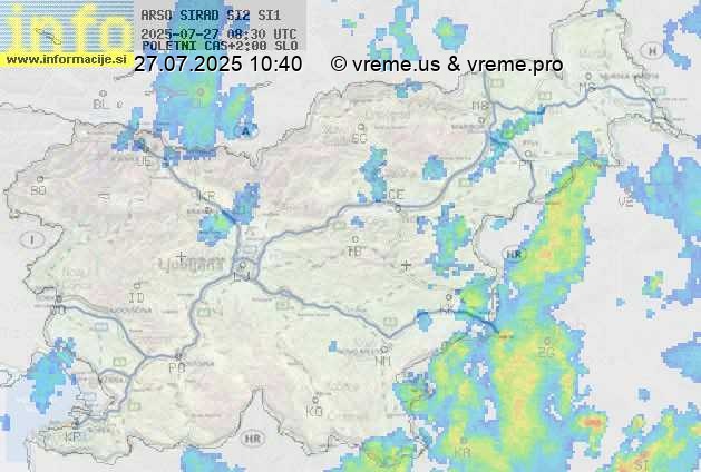Radarska karta padavin