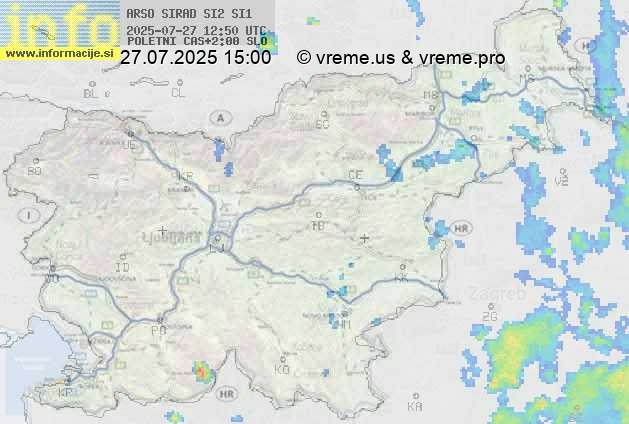 Radarska karta padavin