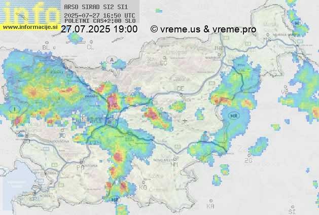 Radarska karta padavin