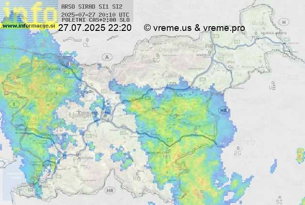 Radarska karta padavin