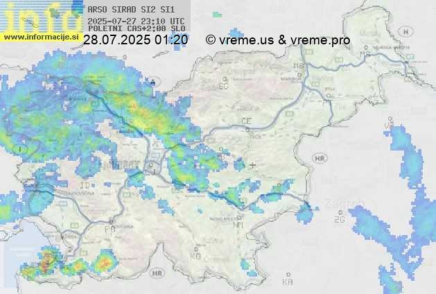 Radarska karta padavin