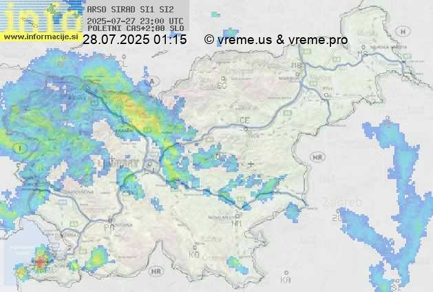 Radarska karta padavin