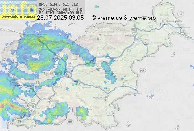Radarska karta padavin