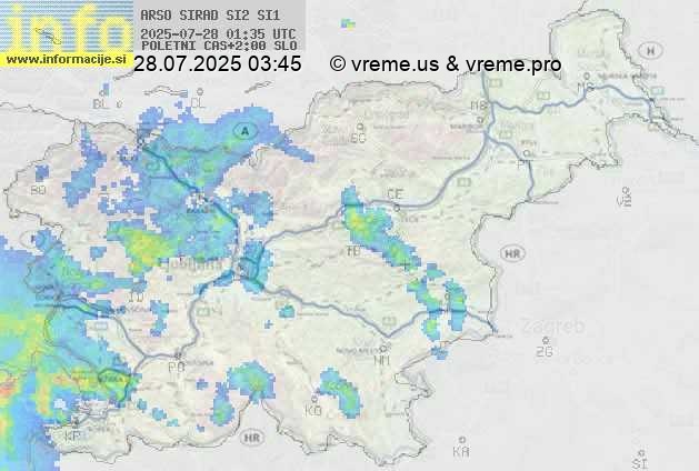 Radarska karta padavin