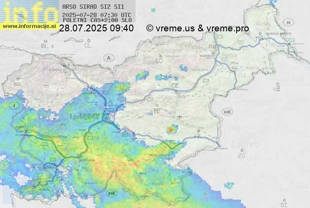 Radarska karta padavin