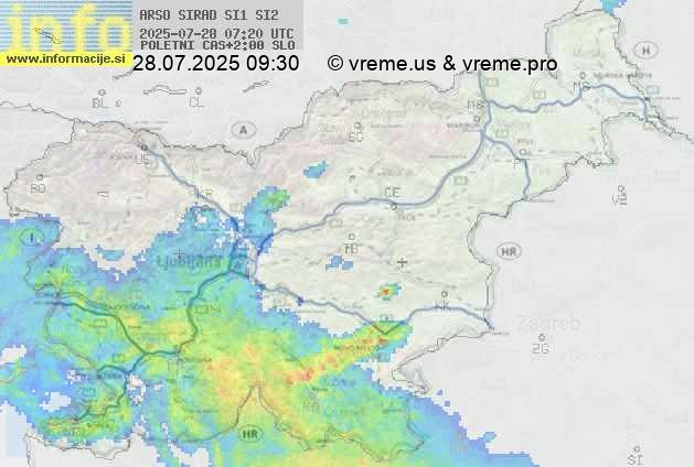 Radarska karta padavin