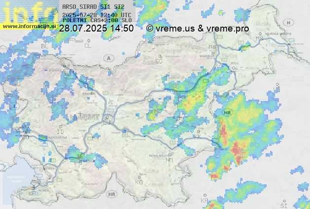 Radarska karta padavin