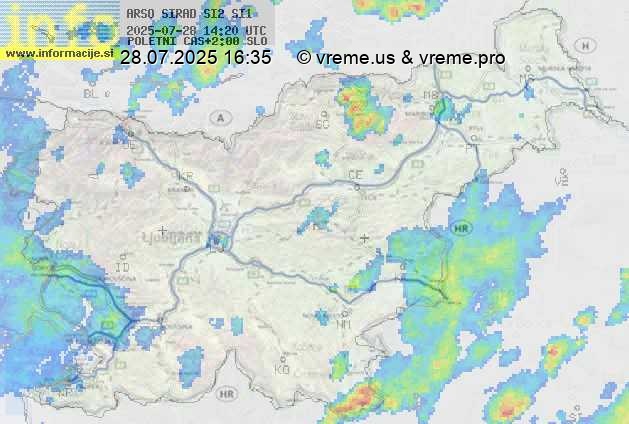 Radarska karta padavin