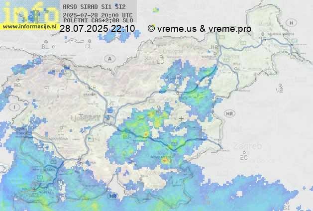 Radarska karta padavin