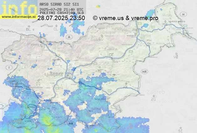 Radarska karta padavin
