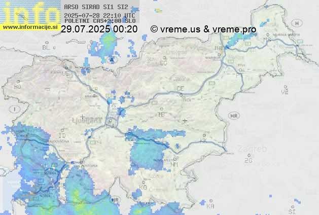 Radarska karta padavin