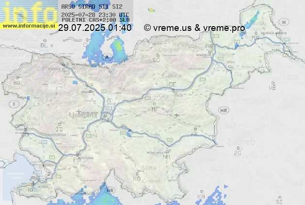 Radarska karta padavin