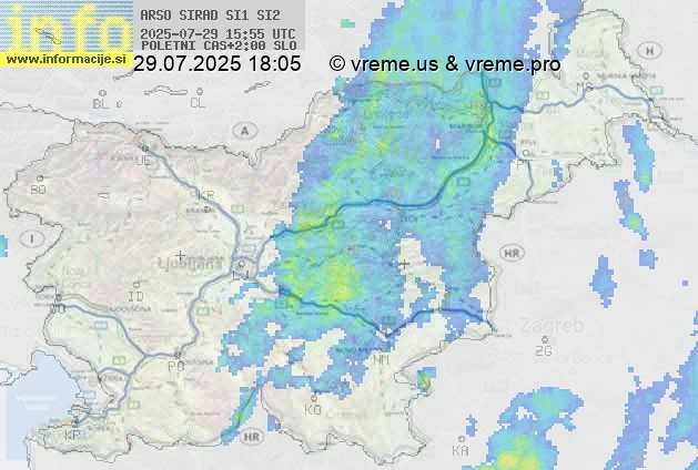 Radarska karta padavin