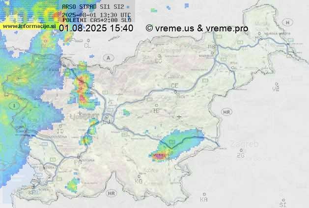 Radarska karta padavin