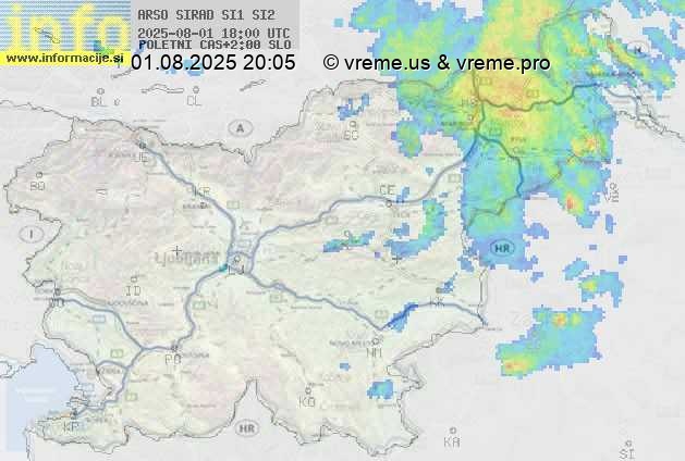 Radarska karta padavin